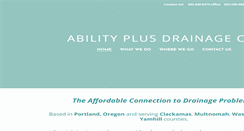Desktop Screenshot of abilityplusdrainage.com